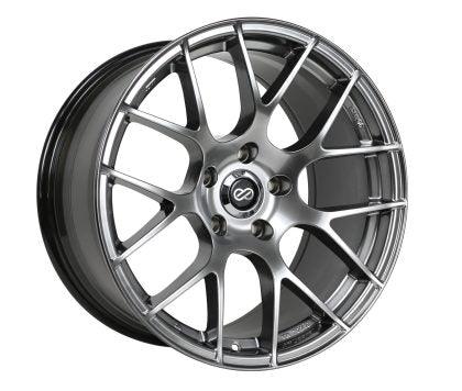 Enkei Raijin 18x8.5 42mm Offset 5x112 Bolt Pattern 72.6 Bore Diameter Hyper Silver Wheel - GUMOTORSPORT