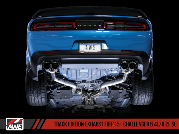 AWE Tuning 2015+ Dodge Challenger 392 Hellcat Demon 6.4L/6.2L Supercharged Track Edition Exhaust - Use Stock Tips - GUMOTORSPORT