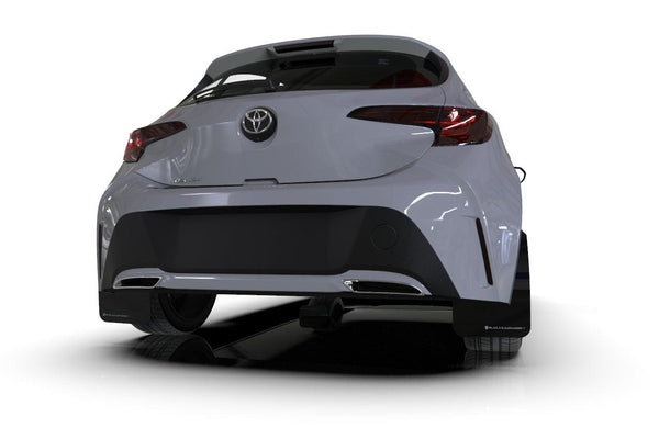 Rally Armor 18-22 Toyota Corolla Hatchback Black UR Mud Flap White Logo - GUMOTORSPORT