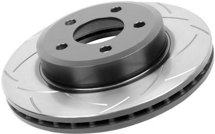 DBA 2011 - 2014 Ford Mustang GT Front Slotted Street T2 Series Rotor - GUMOTORSPORT