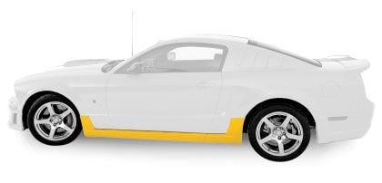 ROUSH 2005-2009 Ford Mustang 4.0L/4.6L Unpainted Side Skirt Kit - GUMOTORSPORT