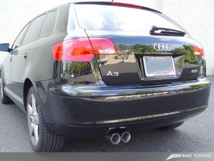 AWE Tuning Audi 8P A3 FWD Cat-Back Performance Resonated Exhaust - GUMOTORSPORT