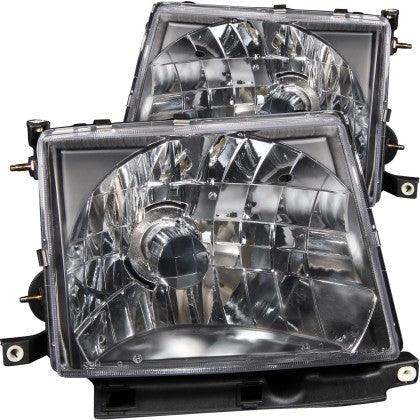 ANZO 1997-2000 Toyota Tacoma Crystal Headlights Black - GUMOTORSPORT