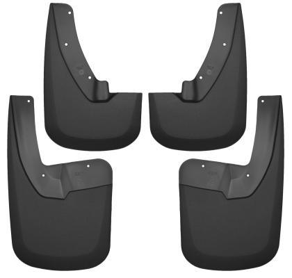 Husky Liners 09-17 Dodge Ram 1500/2500 Both w/ OE Fender Flares Front and Rear Mud Guards - Black - GUMOTORSPORT