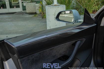 Revel GT Dry Carbon Door Trim (Front Left & Right) Tesla Model 3 - 2 Pieces - GUMOTORSPORT