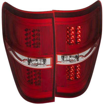ANZO 2009-2013 Ford F-150 LED Taillights Red/Clear - GUMOTORSPORT