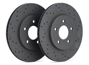 Hawk Talon 2005 - 2014 Ford Mustang Drilled and Slotted Rear Brake Rotor Set ( Pair ) - GUMOTORSPORT