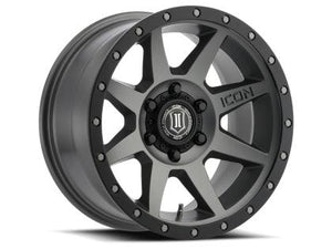 ICON Rebound 17x8.5 6x5.5 0mm Offset 4.75in BS 106.1mm Bore Titanium Wheel - GUMOTORSPORT