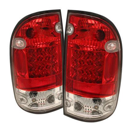 Spyder Toyota Tacoma 95-00 LED Tail Lights Red Clear ALT-YD-TT95-LED-RC - GUMOTORSPORT