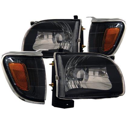 ANZO 2001 - 2004 Toyota Tacoma Crystal Headlights Black - GUMOTORSPORT