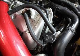 J&L 99-04 Ford Mustang SVT Cobra Passenger Side Oil Separator 3.0 - Black Anodized - GUMOTORSPORT