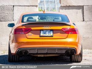 AWE Tuning Audi B8.5 S5 3.0T Track Edition Exhaust - Chrome Silver Tips (102mm) - GUMOTORSPORT