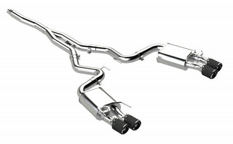 MBRP 3" Cat-Back, 2018-2022 Ford Mustang 2.3L EcoBoost, Active Exhaust, T304 Stainless Steel, Quad Rear Exit w/ CF Tips