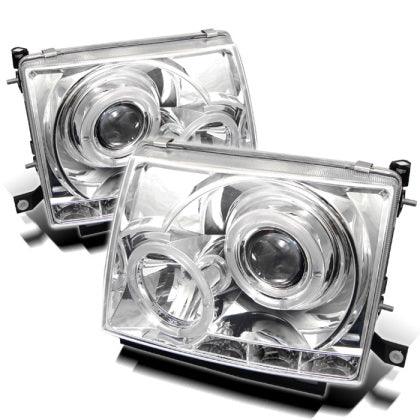 Spyder Toyota Tacoma 97-00 Projector Headlights LED Halo LED Chrome High H1 Low H1 PRO-YD-TT97-HL-C - GUMOTORSPORT