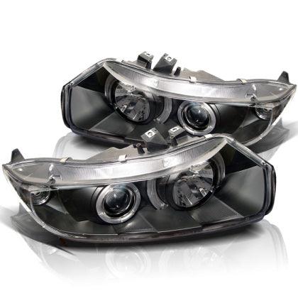 Spyder Honda Civic 2006 - 2008 2Dr Projector Headlights LED Halo Black High H1 Low H1 PRO-YD-HC06-2D-HL-BK - GUMOTORSPORT