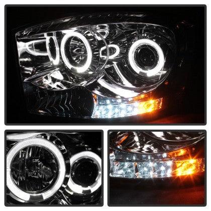 Spyder Dodge Ram 1500 06-08/Ram 2500 06-09 Projector Headlights LED Halo LED Chrm PRO-YD-DR06-HL-C - GUMOTORSPORT