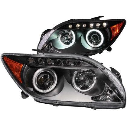 ANZO 2005 - 2010 Scion Tc Projector Headlights w/ Halo Black (CCFL) - GUMOTORSPORT