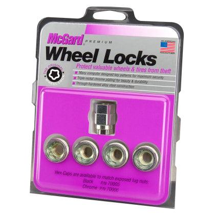 McGard Wheel Lock Nut Set - 4pk. (Under Hub Cap / Cone Seat) M12X1.5 / 19mm & 21mm Hex / .775in. L - GUMOTORSPORT