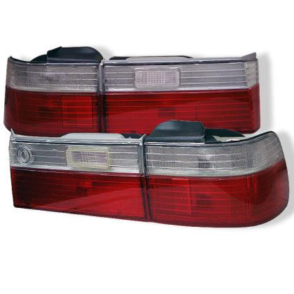 Spyder Honda Accord 90-91 4Dr Euro Style Tail Lights- Red Clear ALT-YD-HA90-RC - GUMOTORSPORT