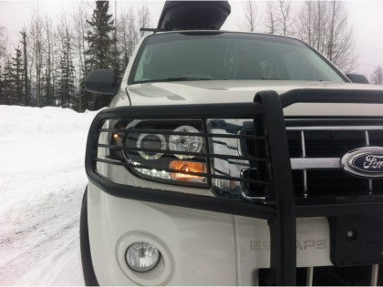 Spyder Ford Escape 2008 - 2012 Projector Headlights Halogen Model Only - DRL Black PRO-YD-FES08-DRL-BK