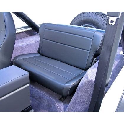 Rugged Ridge Fold & Tumble Rear Seat Black 76-95 Jeep CJ / Jeep Wrangler - GUMOTORSPORT