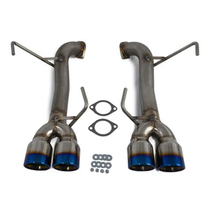 ETS Axle-Back Exhaust System No Muffler Blue Tips - Subaru WRX 2022+