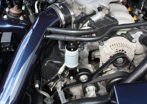 J&L 99-04 Ford Mustang GT Passenger Side Oil Separator 3.0 - Clear Anodized - GUMOTORSPORT