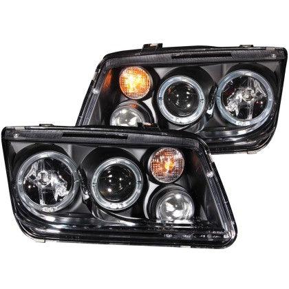 ANZO 1999-2005 Volkswagen Jetta Projector Headlights w/ Halo Black (CCFL) - GUMOTORSPORT