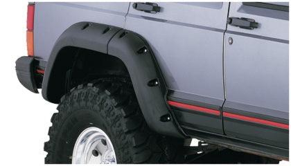 Bushwacker 84-01 Jeep Cherokee Cutout Style Flares 4pc Fits 4-Door Sport Utility Only - Black - GUMOTORSPORT