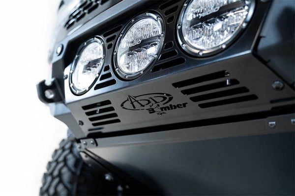 Addictive Desert Designs 2021 + Ford Bronco Bomber Front Bumper (w/ 3 Rigid 360 Mounts) - GUMOTORSPORT