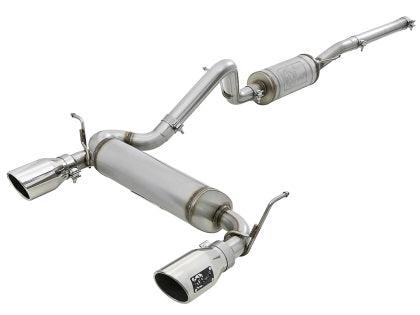 aFe Rebel Series 2.5in 409 SS Cat-Back Exhaust w/ Polished Tips 07+ Jeep Wrangler (JK) V6 3.6L/3.8L - GUMOTORSPORT