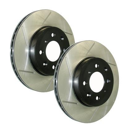 StopTech Power Slot 2005 - 2010 Mustang GT V8-4.6L Front Slotted Rotors - GUMOTORSPORT