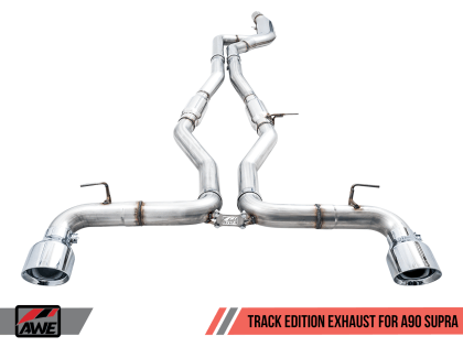 AWE Tuning 2020+ Toyota Supra A90 Track Edition Exhaust - 5in Chrome Silver Tips - GUMOTORSPORT