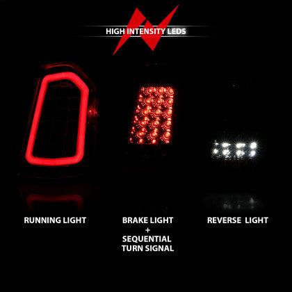 ANZO 11-14 Chrysler 300 LED Taillights Black w/ Sequential - GUMOTORSPORT