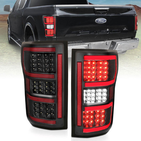 ANZO 2018 - 2020 Ford F-150 LED Taillights Black - GUMOTORSPORT