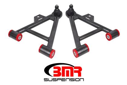 BMR 79-93 Mustang Lower Non-Adj. A-Arms (Coilover Only) w/ STD. Ball Joint (Poly) - Black Hammertone - GUMOTORSPORT