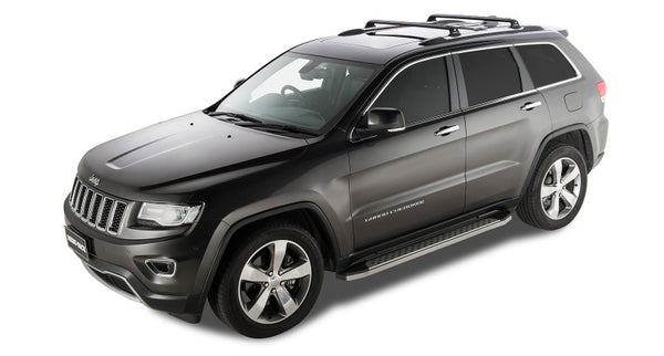 Rhino-Rack 2011 - 2021 Grand Cherokee WK2 4 Door SUV w/Metal Roof Rails Vortex RVP 2 Bar Roof Rack - Black