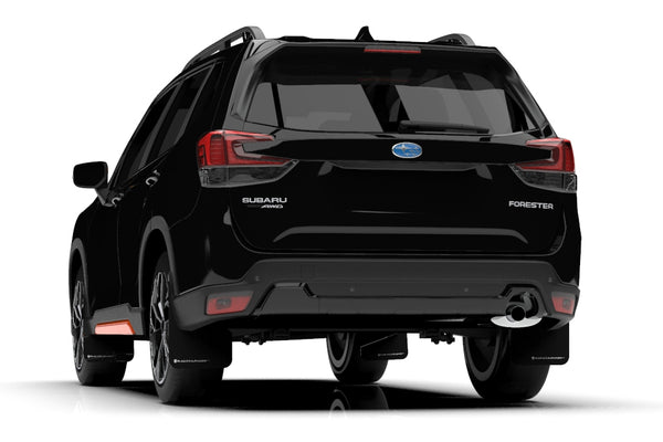 Rally Armor 2019 - 2021 Subaru Forester Black UR Mud Flap w/ White Logo
