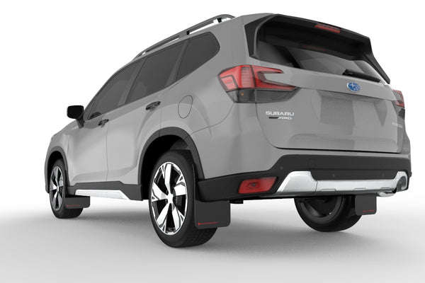 Rally Armor 2019 - 2021 Subaru Forester Black UR Mud Flap w/ White Logo