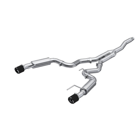 MBRP 3" Cat-Back Dual Split Rear with Carbon Fiber Tips (Race Version) 2015-2022 Mustang 2.3 EcoBoost - Except Convertible
