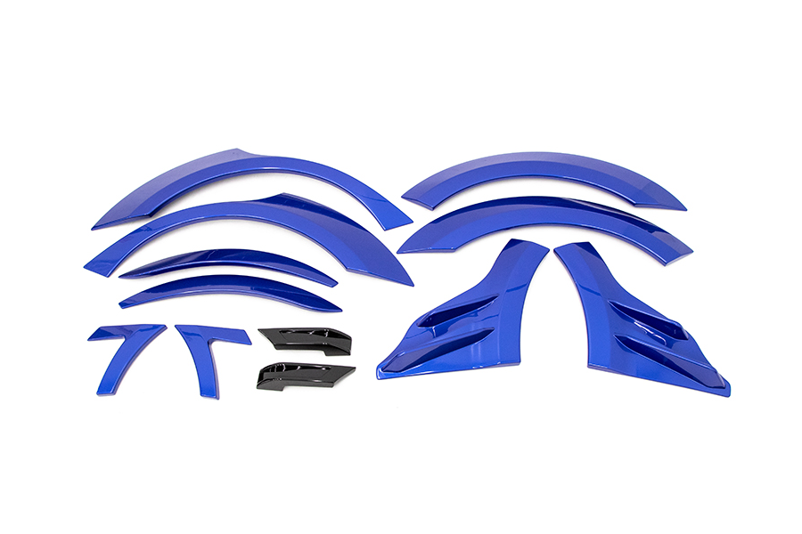 OLM S209 Style Paint Matched Fender Flare 12pc Set (World Rally Blue) - 15+ WRX / STI