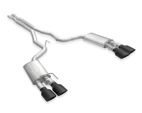 Stainless Works 2020 - 2022 Ford GT500 Legend Catback X-Pipe Exhaust Factory Connect - Black Tips - GUMOTORSPORT