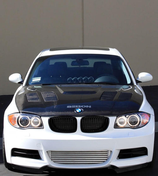 Seibon 2008 - 2013 BMW 1 Series (E81/E82) 2DR/HB GTR-Style Carbon Fiber Hood - GUMOTORSPORT