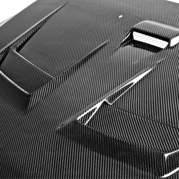 Seibon 2008 - 2015 Mitsubishi Lancer Evo X DV-Style Carbon Fiber Hood - GUMOTORSPORT