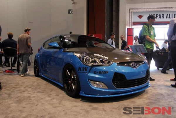 Seibon 2012 - 2017 Hyundai Veloster 2 Door Hatchback OEM Carbon Fiber Hood - GUMOTORSPORT