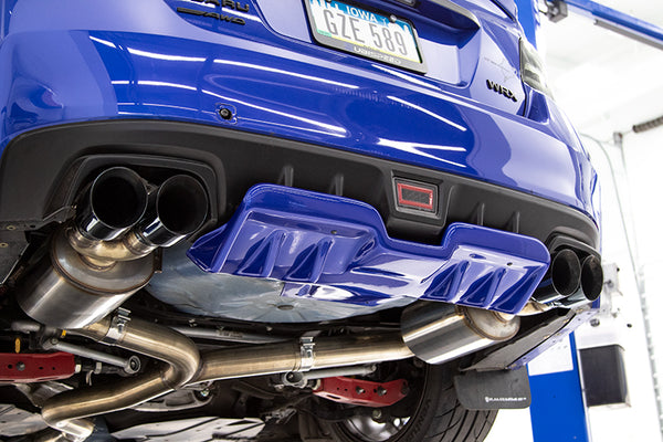 OLM A1 Style Paint Matched Rear Diffuser (World Rally Blue) - 15+ WRX / STI