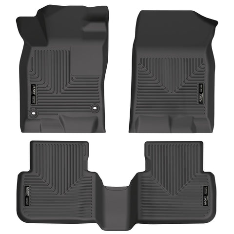 Husky Liners 2022 + Honda Civic WeatherBeater Front & 2nd Seat Floor Liners (Black) - GUMOTORSPORT