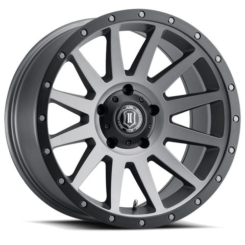 ICON Compression 18x9 5x150 25mm Offset 6in BS Titanium Wheel