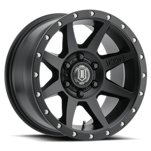 ICON Rebound 17x8.5 6x5.5 0mm Offset 4.75in BS 106.1mm Bore Satin Black Wheel - GUMOTORSPORT