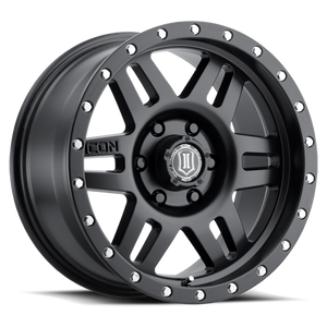 ICON Six Speed 17x8.5 6x5.5 ( 6x139.7 ) 0mm Offset 4.75in BS 108mm Bore Satin Black Wheel